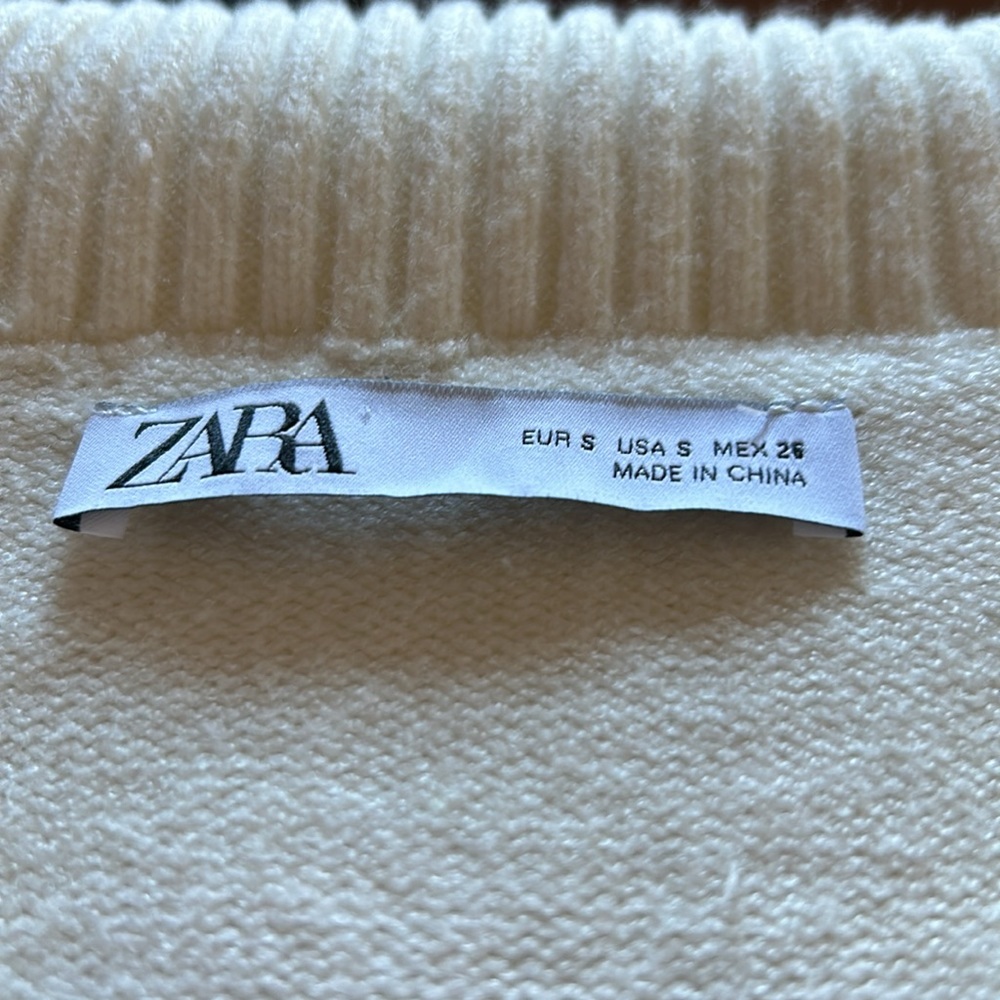 Navy and White Striped Zara Sweater - Picture 2 of 3